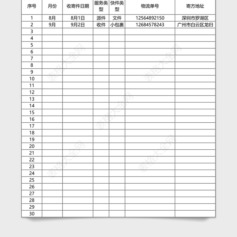 2025年物流快递分点部订单管理系统