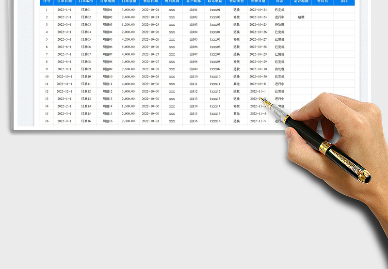2025销售售后登记表