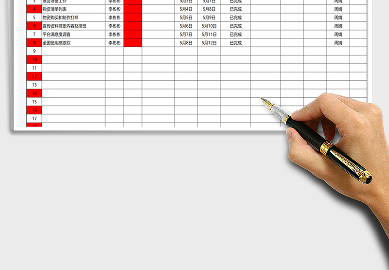 2025年工作计划表及进度表