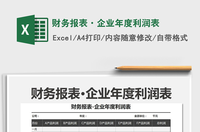 2025年财务报表·企业年度利润表
