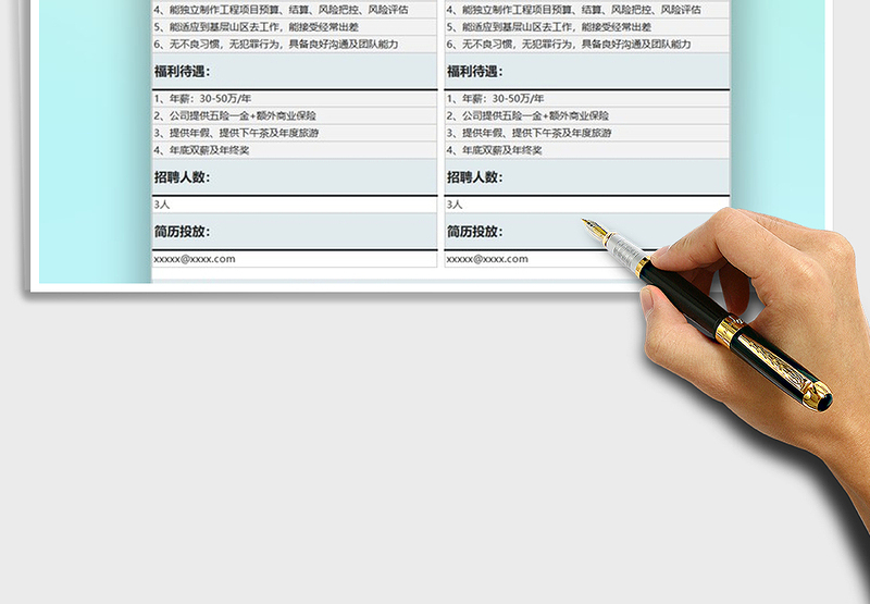 2025年人力资源招聘计划表