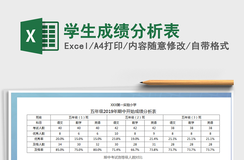 2025年学生成绩分析表