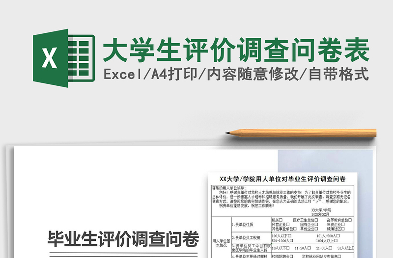 2025大学生评价调查问卷表免费下载