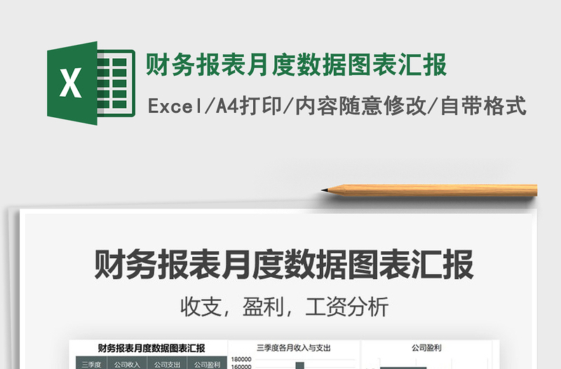 财务报表月度数据图表汇报