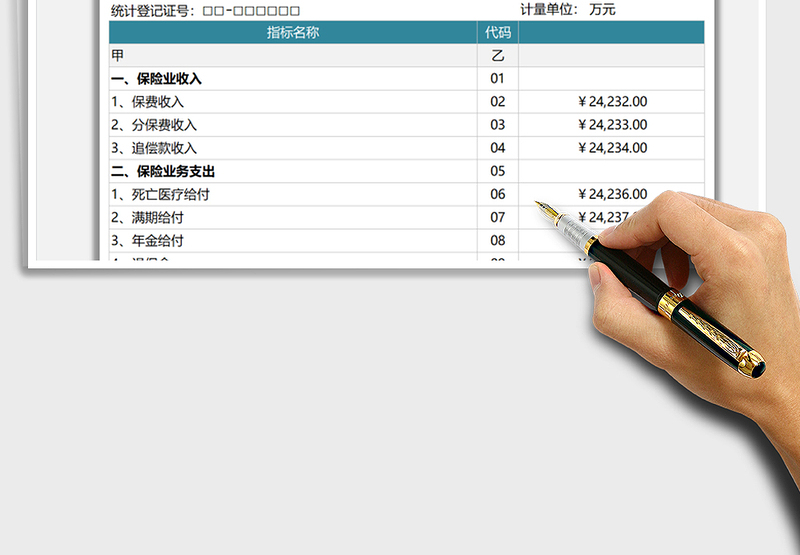 2025保险业利润费用表免费下载