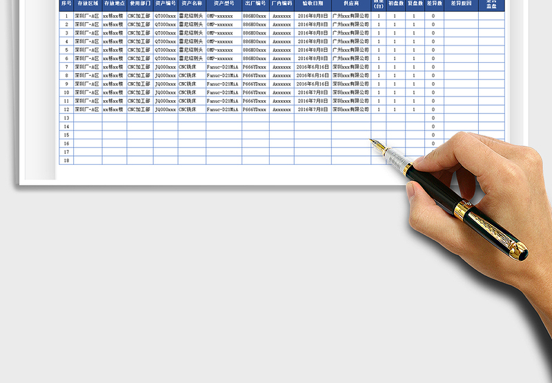 2025公司固定资产盘点表免费下载