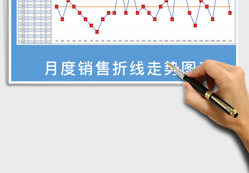 2024年月度销售折线走势图表