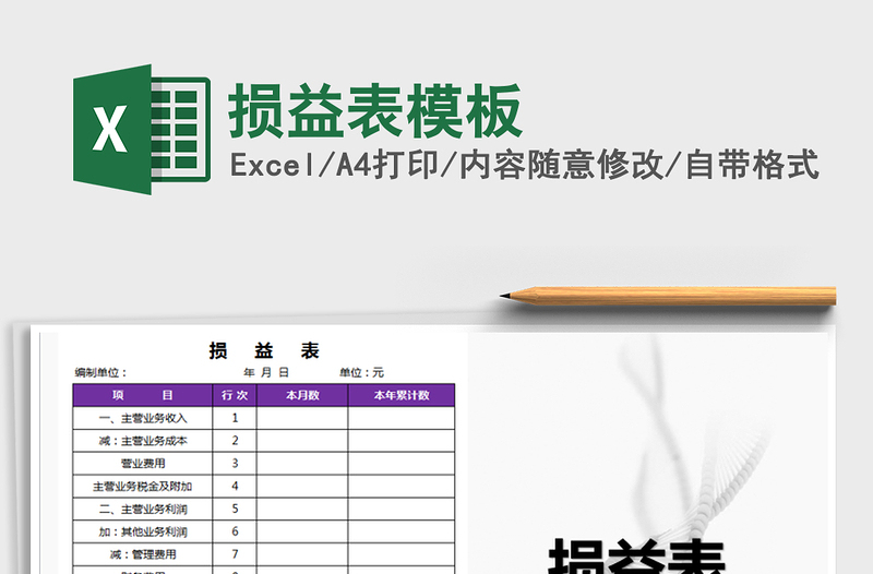 2025年损益表模板