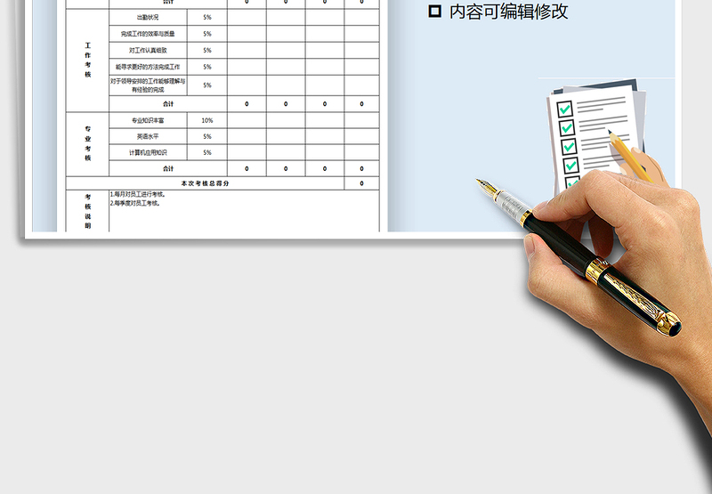 2025年人事行政-绩效考核表