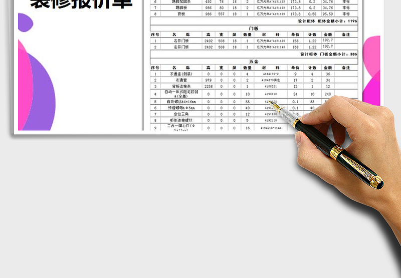 2025年装修房屋报价单