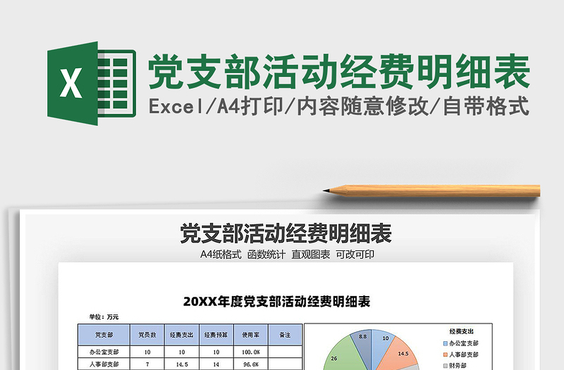 2025年党支部活动经费明细表