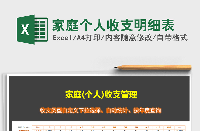 2025年家庭个人收支明细表