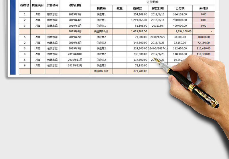 2025年采购订单管理表-公式计算