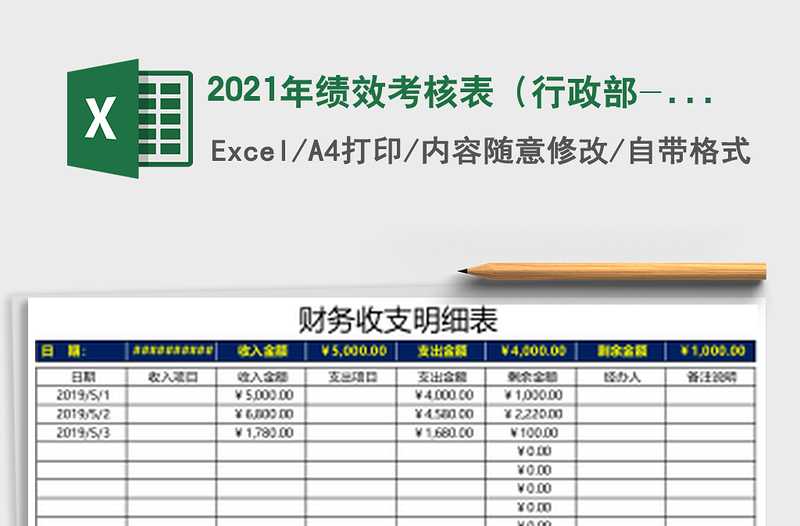 2025年绩效考核表（行政部-经理）