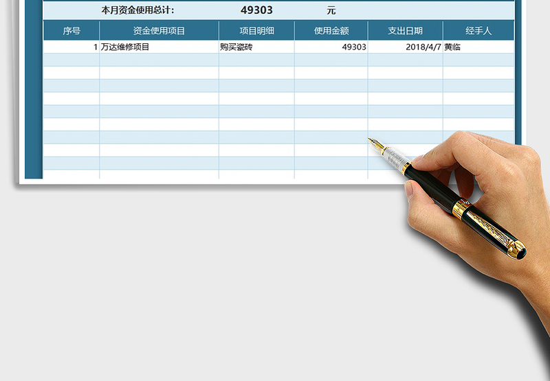 2025年财务报表-月度资金使用明细表