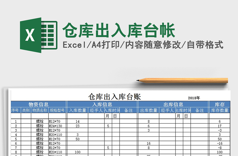 2025年仓库出入库台帐