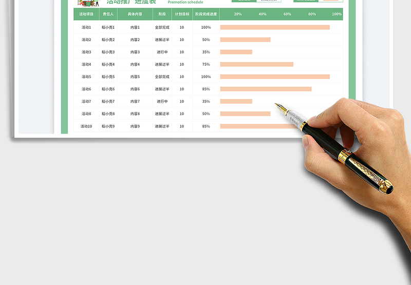 2025活动推广进度表免费下载
