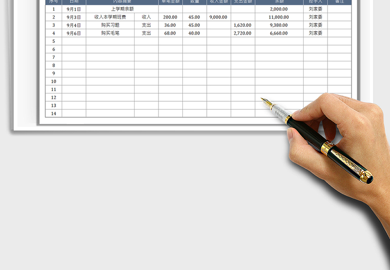 2024班费收支明细表exce表格免费下载