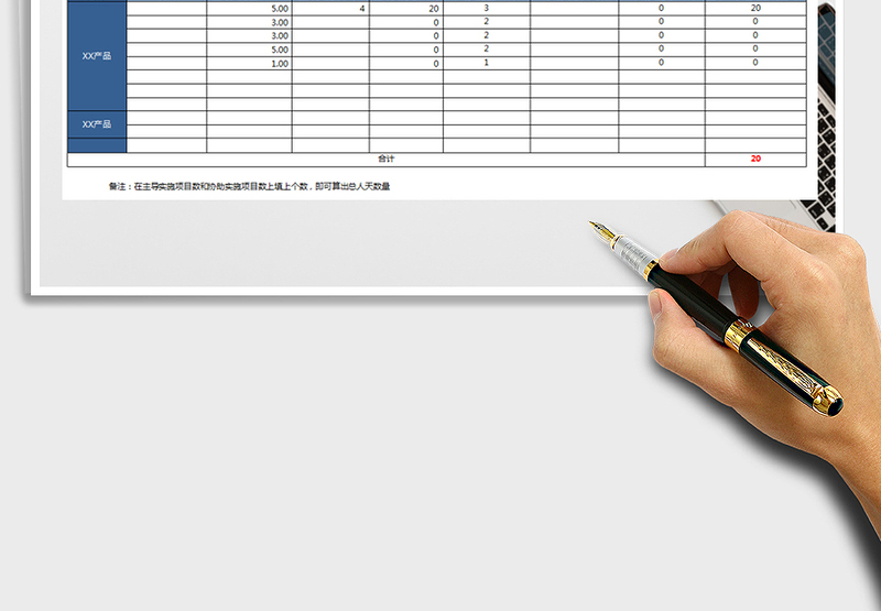 2024年项目实施标准人天计算表