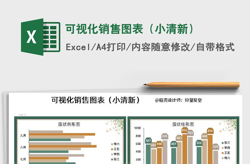 2025年可视化销售图表（小清新）