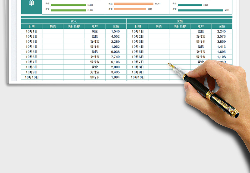 2025收入与支出月账单