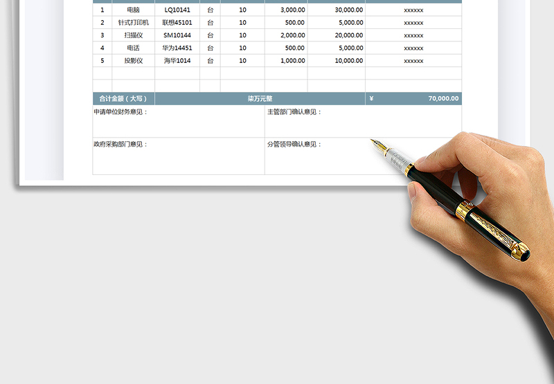 2025政府采购预算表免费下载