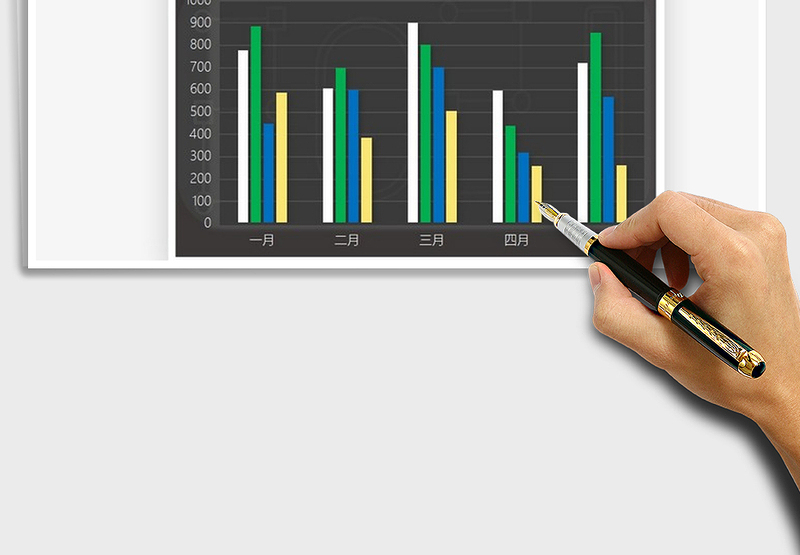 2025商务风格簇状柱形图免费下载