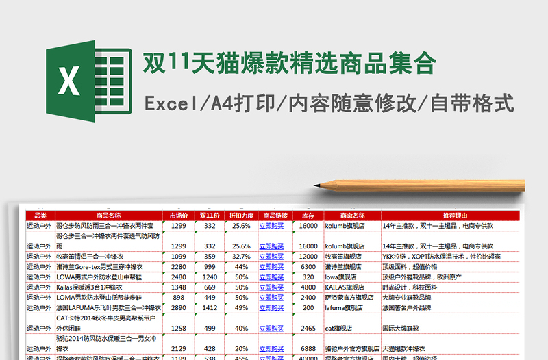 双11天猫爆款精选商品集合