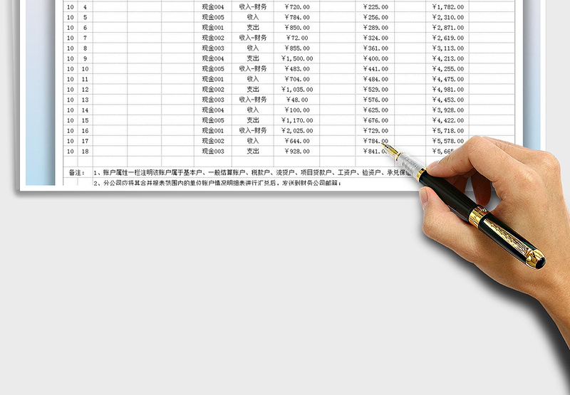 2025年银行出纳日报表