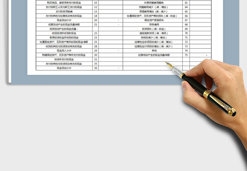 2024年现金流量表（带公式）