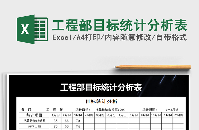 2025年工程部目标统计分析表