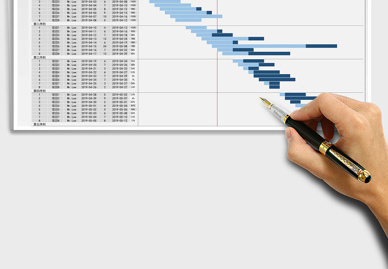 2024年全动态项目管理表 甘特图