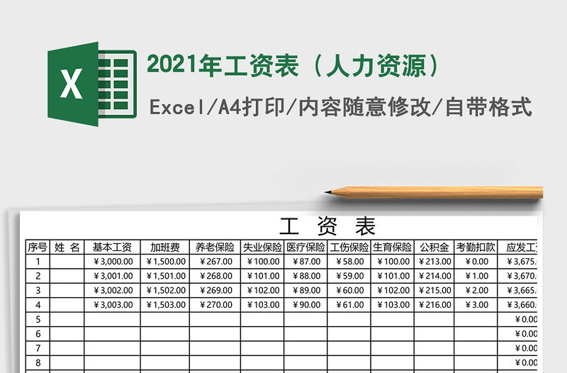 2025年工资表（人力资源）