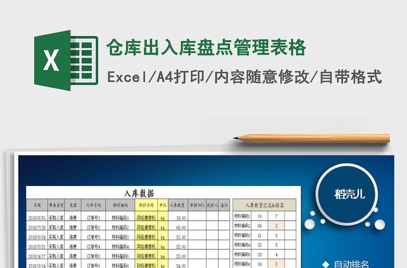 2025年仓库出入库盘点管理表格