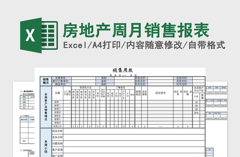 2025房地产周月销售报表