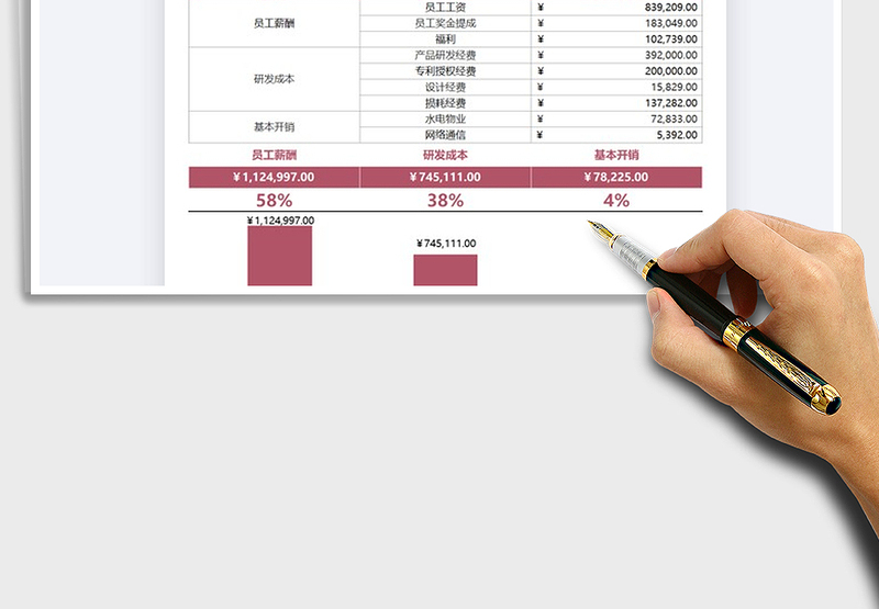 2025年公司月度成本开销财务报表