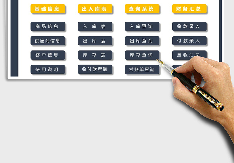 2024年进销存管理系统（带财务汇总）excel表格