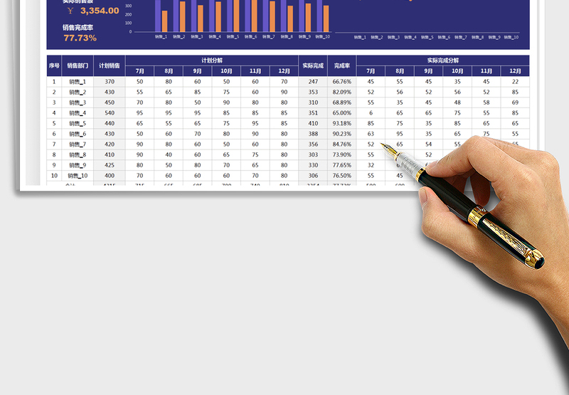 2025销售报表-下半年销售计划表免费下载