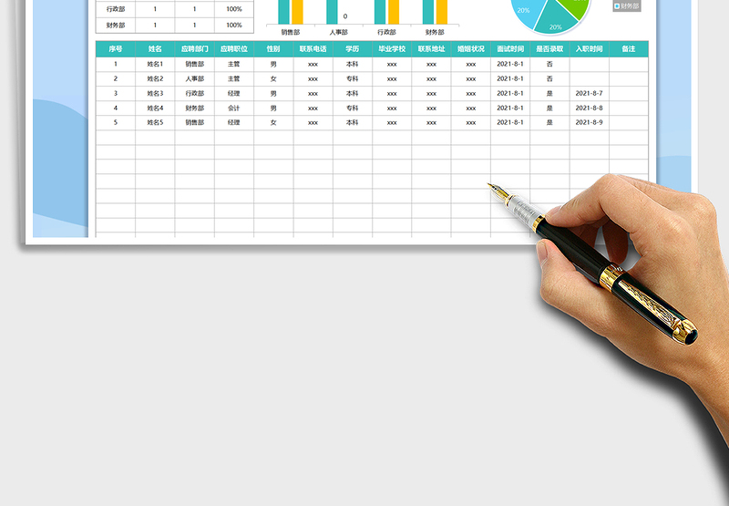 2025人事招聘常用表免费下载