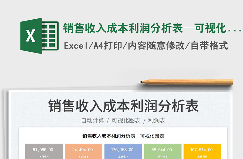 2025销售收入成本利润分析表—可视化图表免费下载