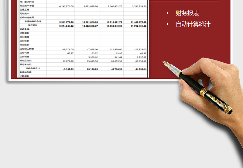 2025年会计资产负债表自动计算