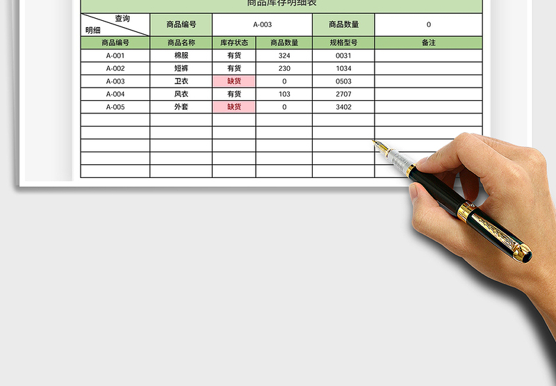 2025商品库存明细表免费下载