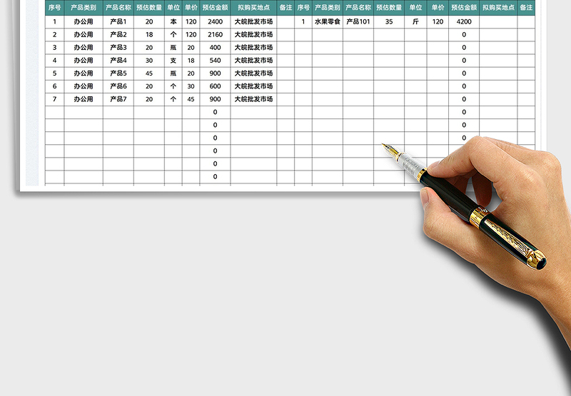2025活动预算表免费下载