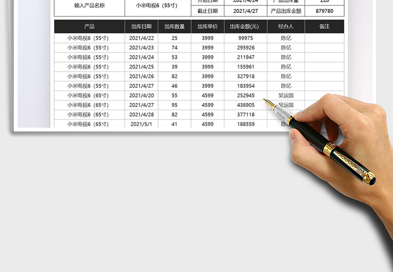 2025仓库管理商品出库查询统计表免费下载