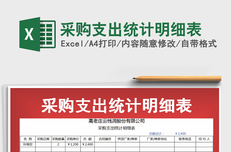 2025年采购支出统计明细表