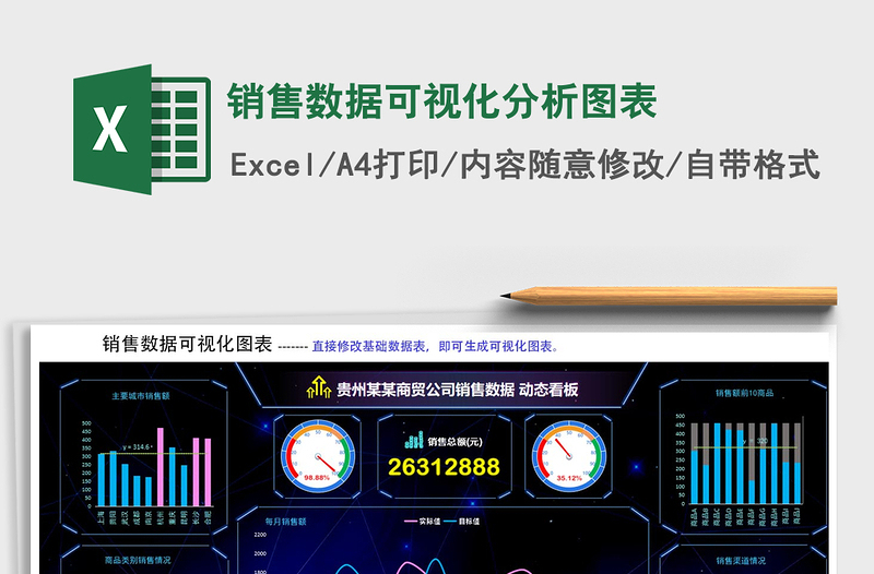 2024年销售数据可视化分析图表