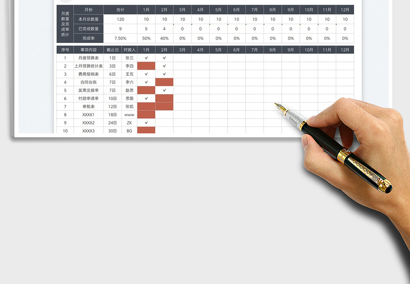 2025月度周期工作待办事项清单免费下载