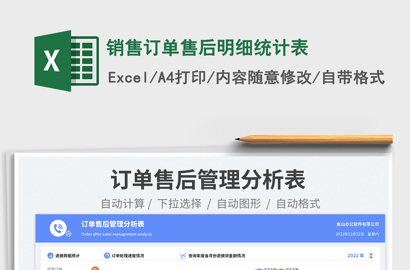 2025销售订单售后明细统计表免费下载