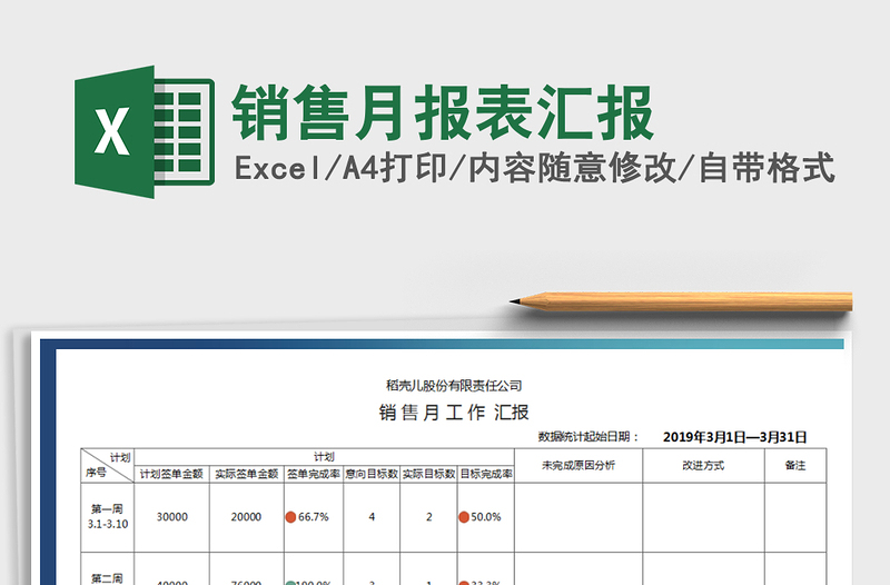 2025年销售月报表汇报