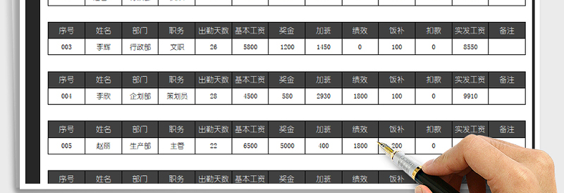 2024年工资条免费下载